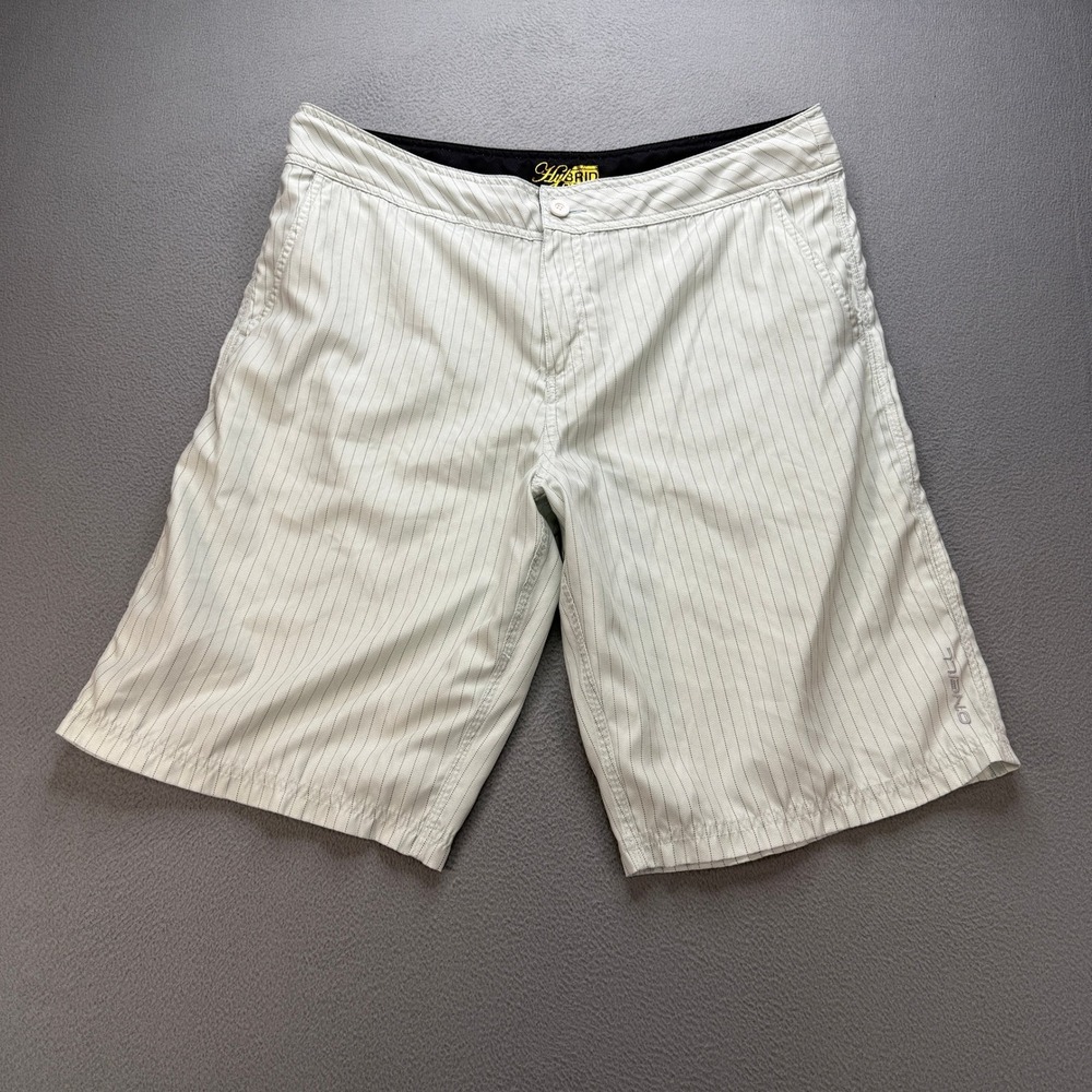 O'Neill Hybrid Board Shorts Mens 36 (FIT 37) Pinstripe Herringbone Swim Trunks